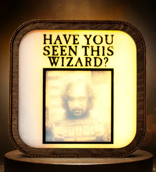 Wooden Acrylic Harry Potter Night Light Azkaban Prisoner